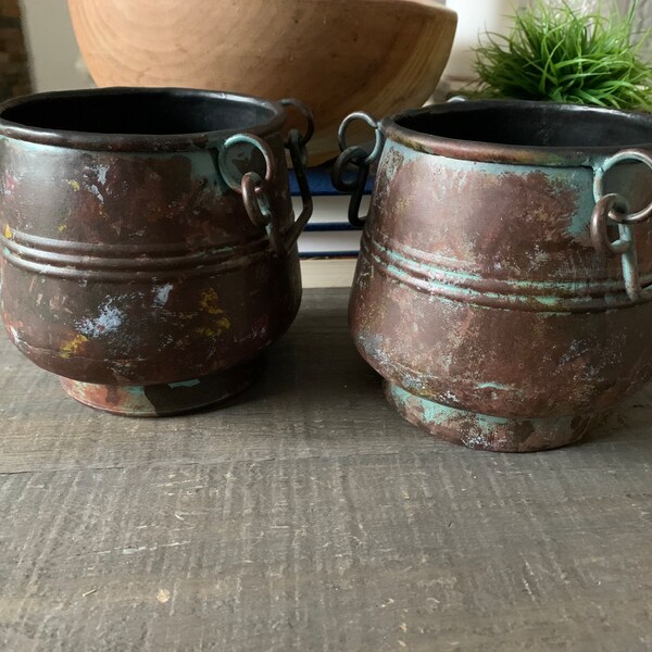 Metal Pots, Indoor Gardening, Rustic Home Decor