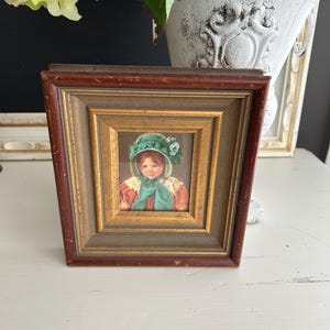 Sara in a Green Bonnet, Vintage Wall Art, Mary Cassatt, Impressionist Child Portrait, Home Decor