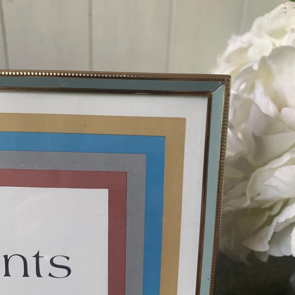 8 x 10 Frame Vintage Metal Picture Frame Blue Metal