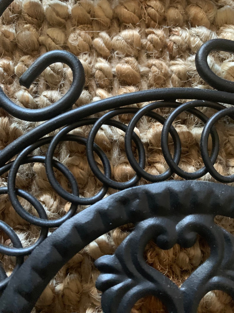 Large Round Metal Wall Decor Vintage Etsy