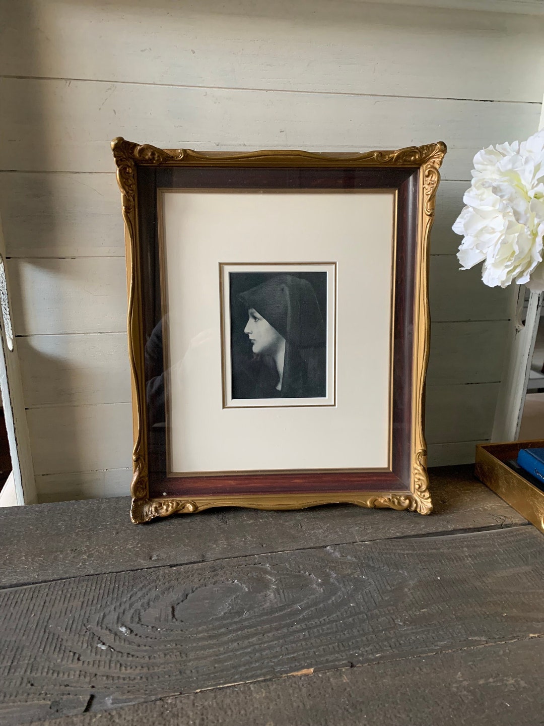 Framed Art, Vintage Art, Gallery Wall Decor, Vintage Shadowbox Wood ...