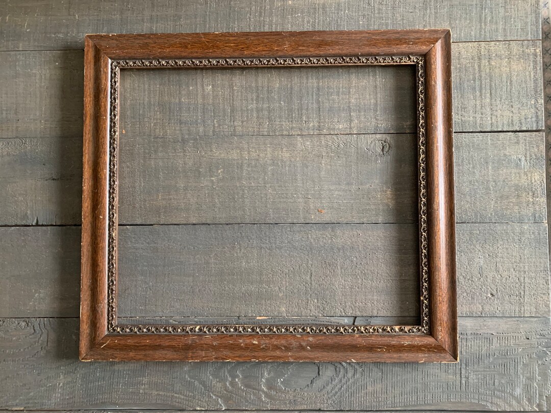 Large Empty Vintage Picture Frame Vintage Wood Frame Etsy