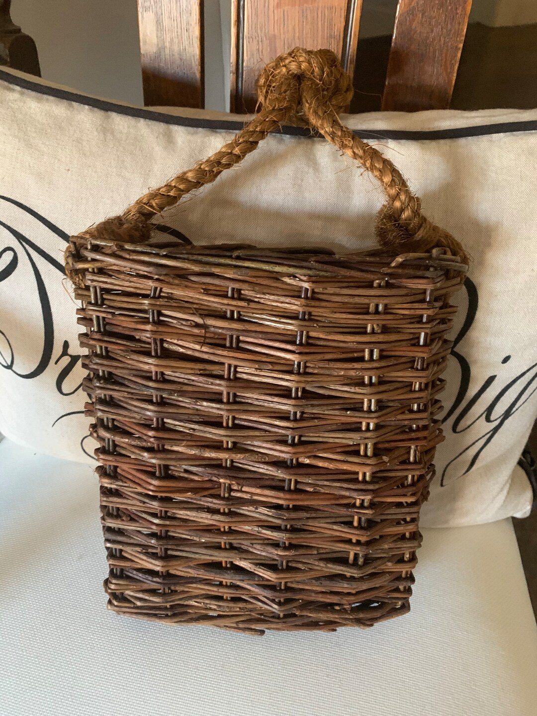 Vintage Wall Basket Boho Decor Wall Basket Boho Basket Etsy