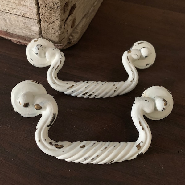 White Drawer Pulls Etsy