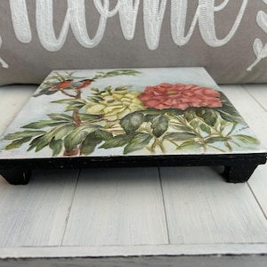 Vintage Wood & Tile Riser, Table Riser, Vintage Kitchen Riser, Made in Canada