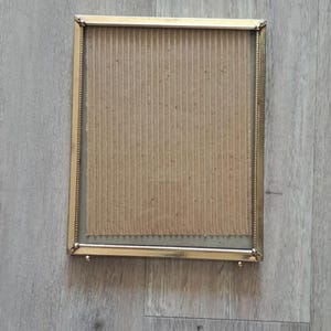 Vintage Metal Photo Frame, Empty Photo Frame, 8x10, Gold Coloured Frame