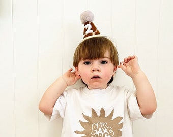 Safari cake smash hat / Giraffe BIrthday Hat / Safari theme hat / Giraffe party hat