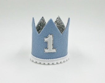 Blue and silver Crown | Birthday Crown |  Child Headband | Crown Headband | First Birthday Crown | Cake Smash Crown