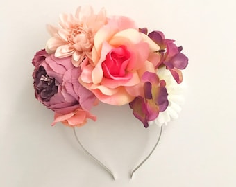Flower Headband | Flower Crown | Races Headwear | Floral Headband | Boho Headband