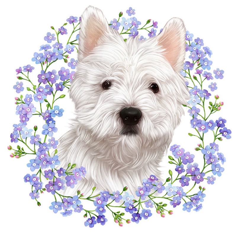 Pet Digital Portrait 4x4 10cm x 10cm Personalized Illustration Gift Decor Cat Dog Lover image 2