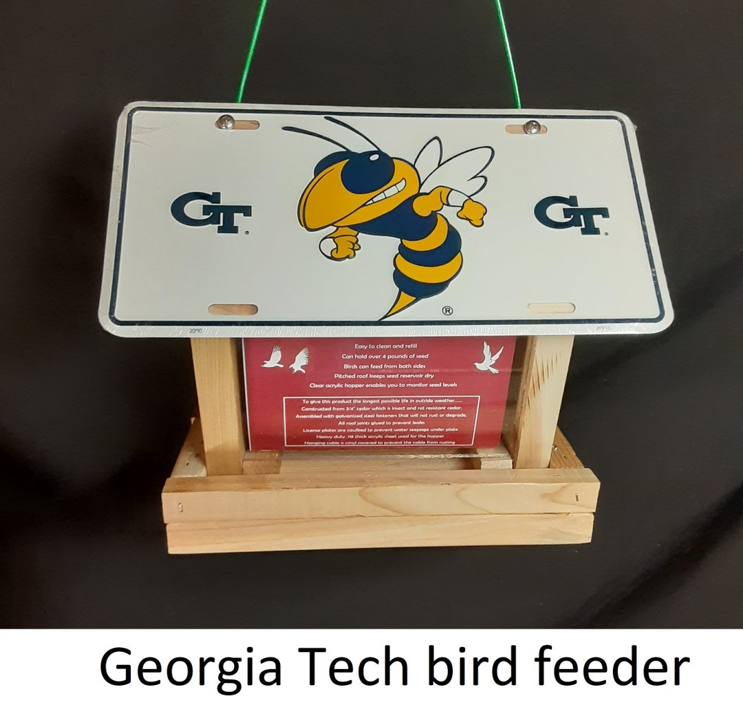 Tech Yellowjackets License Plate Bird Feeder Etsy