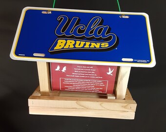 UCLA Bruins license plate bird feeder