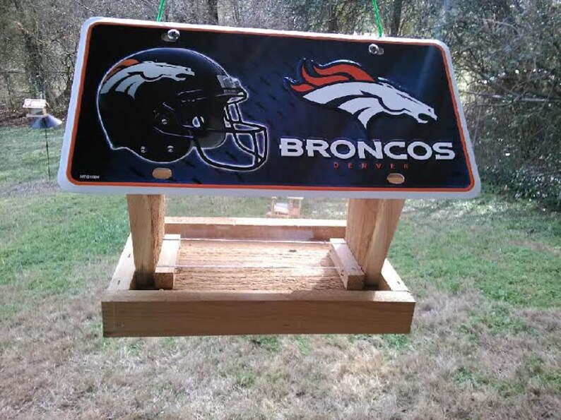 Denver Broncos Two Sided Cedar Bird Feeder Ogrod I Taras Akcesoria
