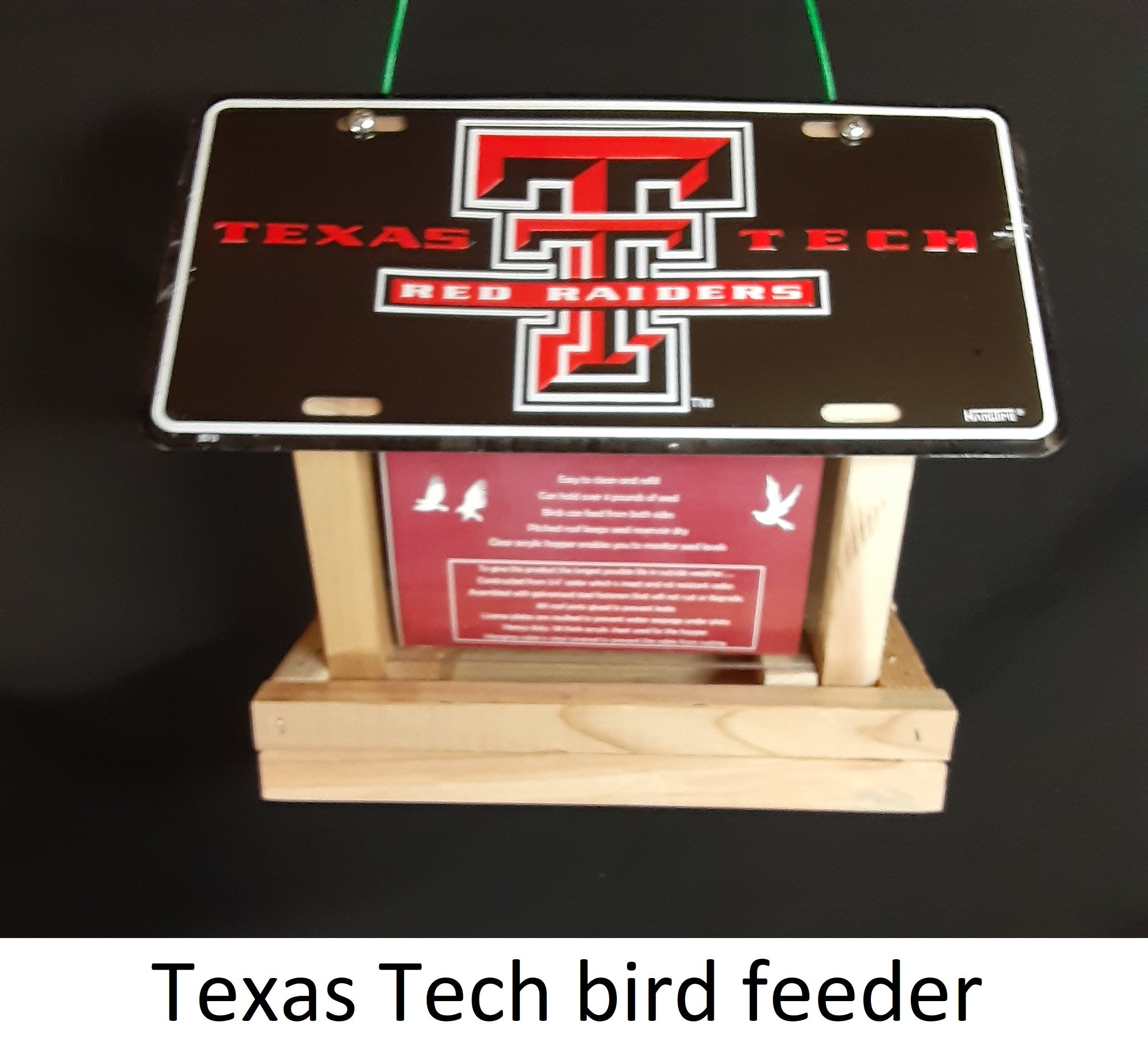 Texas Tech Red Raiders license plate birdhouse or birdfeeder