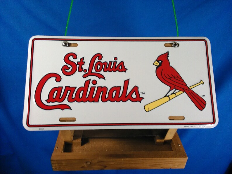 St Louis Cardinals license plate bird feeder WAP-660/2: hand | Etsy