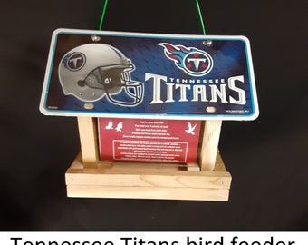 Tennessee Titans license plate bird feeder