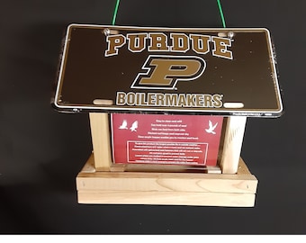 Purdue Boilermakers license plate bird feeder