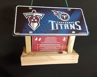 Tennessee Titans license plate bird feeder