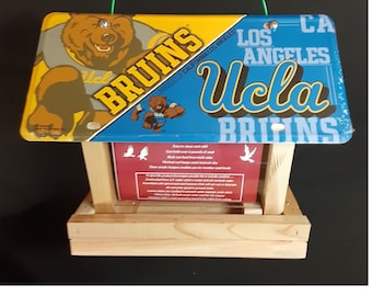UCLA Bruins license plate bird feeder