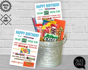 Printable Candy Gram Birthday | Etsy