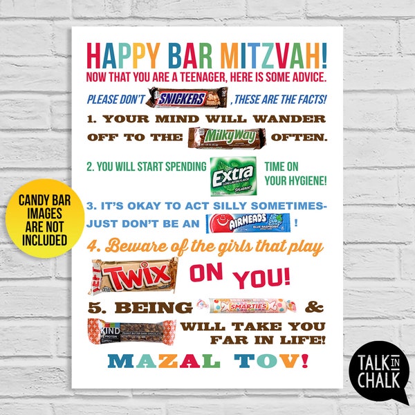 Candy Mitzvah Decor Etsy