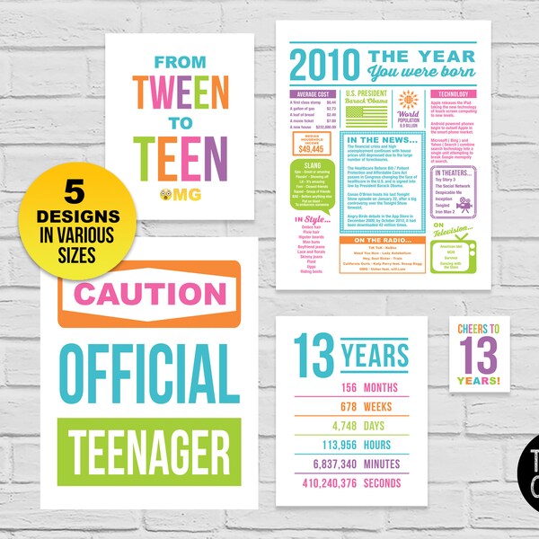 13th Birthday - Etsy