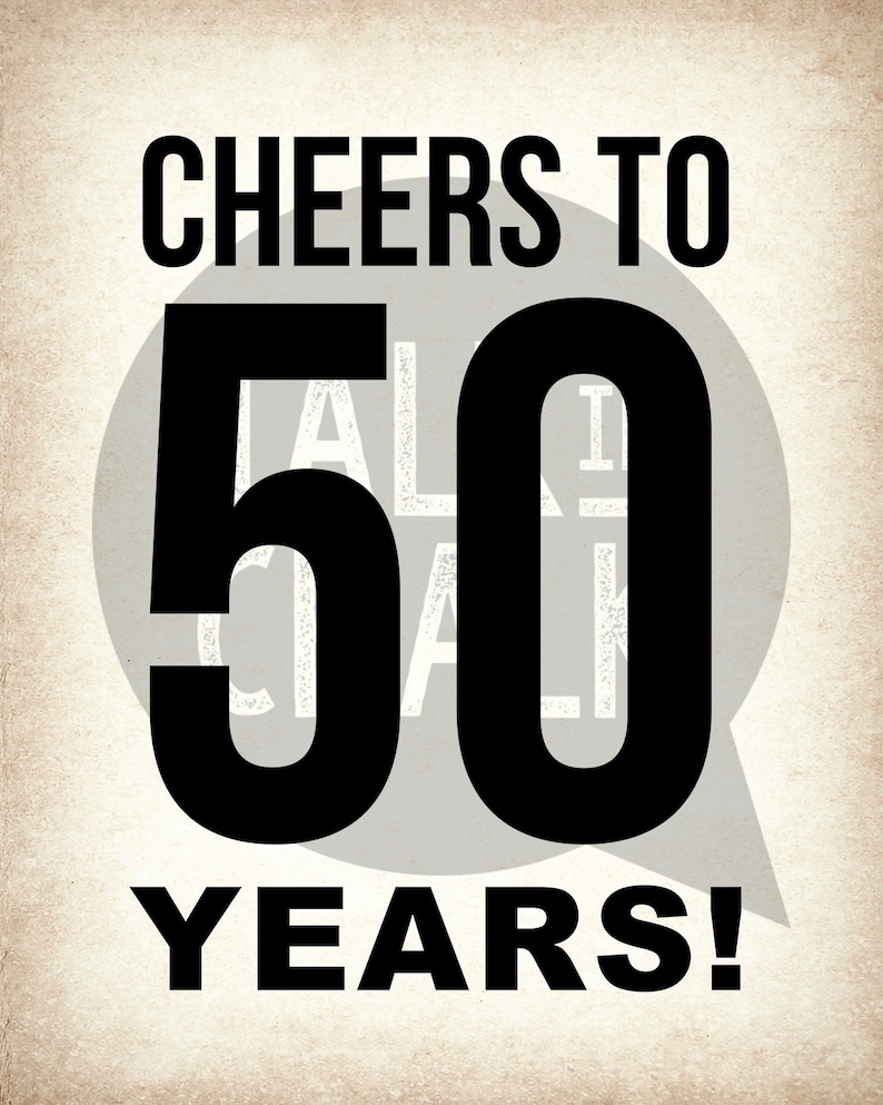 50th Birthday PRINTABLE Sign Pack 50th Birthday DIGITAL - Etsy