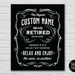 Personalized Retirement PRINTABLE Poster | Customized Retirement Sign | Retirement Party Decorations | Funny Retirement Gift from Coworkers