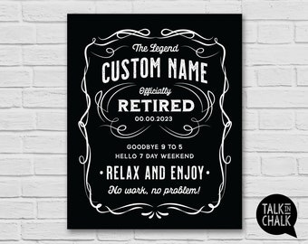 Personalized Retirement PRINTABLE Poster | Customized Retirement Sign | Retirement Party Decorations | Funny Retirement Gift from Coworkers