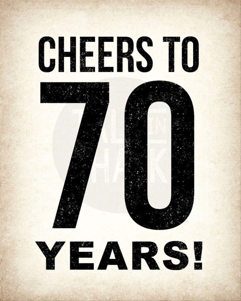 70th Birthday PRINTABLE Posters 70th Birthday Sign Pack - Etsy