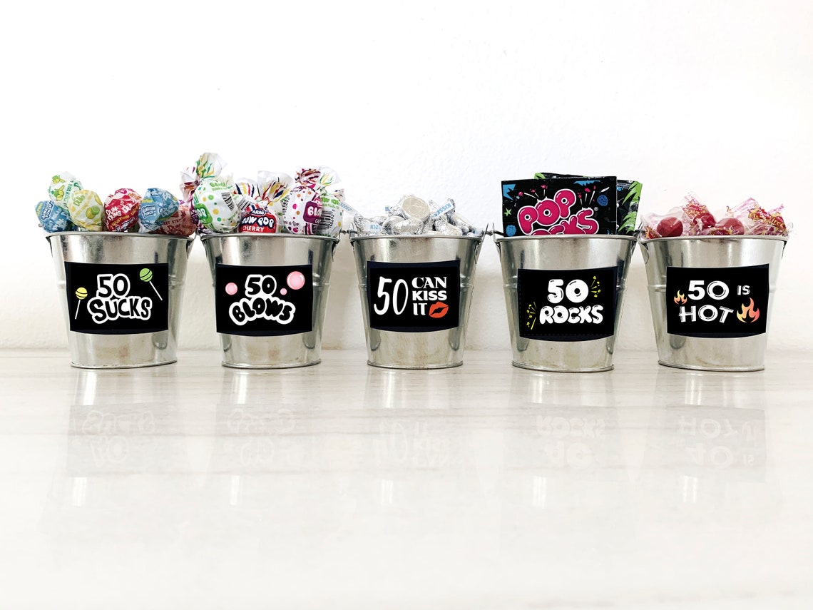 50th Birthday PRINTABLE Decorations 50 Sucks 50 Blows 50 - Etsy