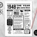 1948 the Year You Were Born PRINTABLE 75th Birthday Party - Etsy