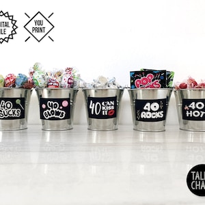 40th Birthday PRINTABLE Decorations 40 Sucks 40 Blows 40 | Etsy Canada