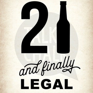 21st Birthday PRINTABLE Signs 21st Birthday Party Decorations Cheers to ...