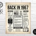 Back in 1967 Newspaper Poster PRINTABLE 1967 PRINTABLE - Etsy Canada