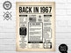 Back in 1967 Newspaper Poster PRINTABLE 1967 PRINTABLE - Etsy Canada