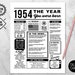 1957 the Year You Were Born PRINTABLE Born in 1957 Birthday Party ...
