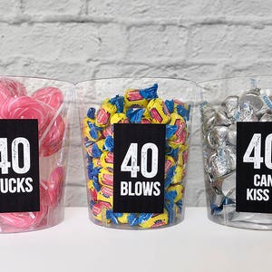 40th Birthday PRINTABLE Table Decorations 40 Sucks 40 Blows 40 Can Kiss ...