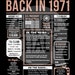 Back in 1971 Rose Gold PRINTABLE for Birthday, Anniversary, or Reunion ...