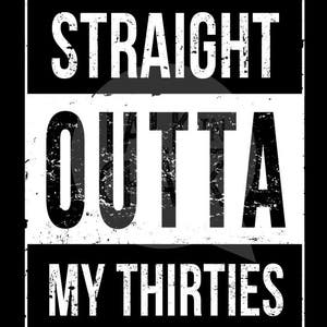 Straight Outta My Thirties PRINTABLE Sign 40th Birthday PRINTABLE Poster 40th Birthday Party Decorations Born in 1984 image 2