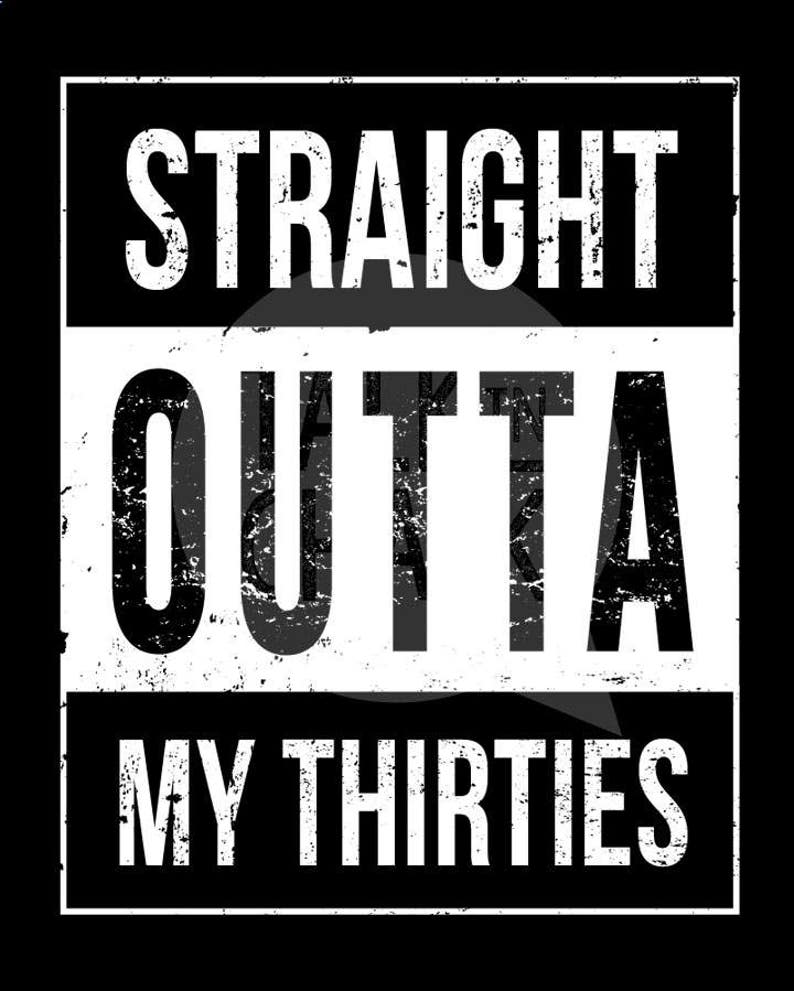 Straight Outta My Thirties PRINTABLE Sign 40th Birthday PRINTABLE Poster 40th Birthday Party Decorations Born in 1984 image 2