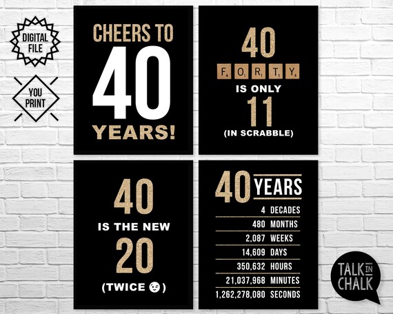 40th birthday sign ideas deals