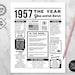 1957 the Year You Were Born PRINTABLE Born in 1957 Birthday Party ...