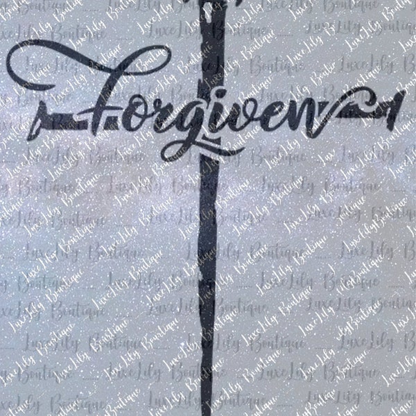 Forgiven, Cross of Nails, 3 Nails, Simple Cross, Easter Cross SVG PNG JPG, Forgiven Svg, Easter Svg, Cross Svg, 4 Files Religious Svg