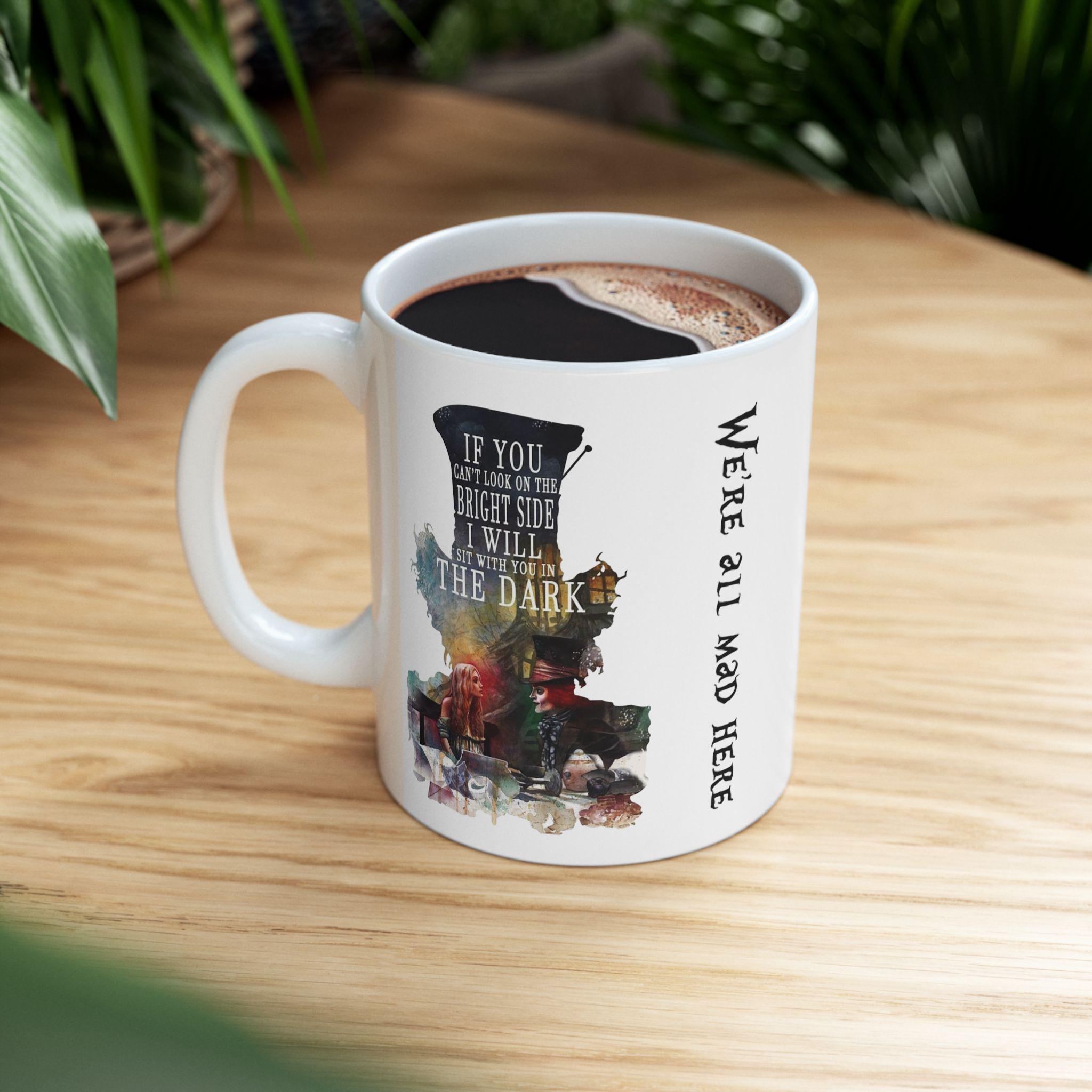 不思議の国のアリス風の気まぐれな陶器製コーヒーマグ - マッド