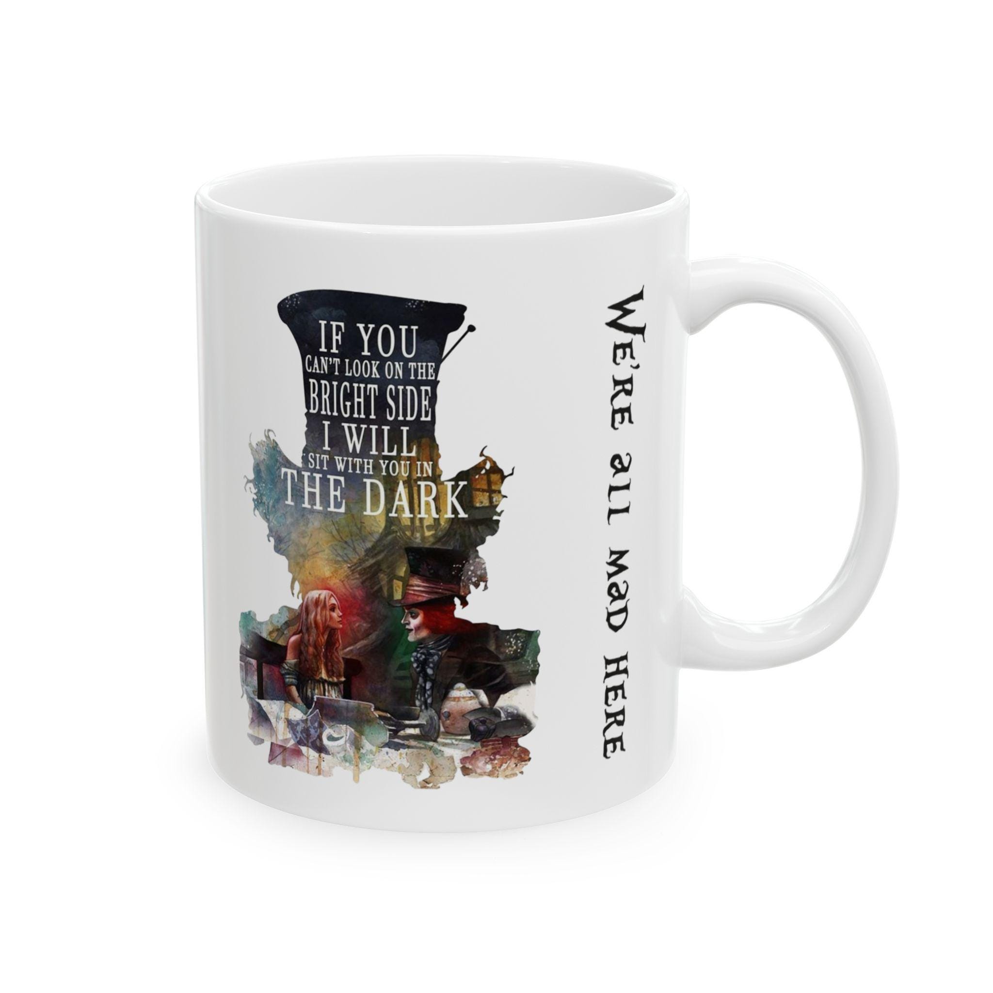 不思議の国のアリス風の気まぐれな陶器製コーヒーマグ - マッド