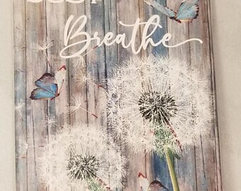 Just Breathe Sublimation Digital Fil - Inspirerande citat för T-shirts, muggar, heminredning, utskrivbar konst, DIY-hantverksprojekt