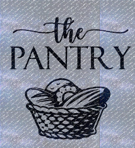 Pantry Door SVG, PNG, Kitchen Decor, Kitchen Remodel, Door Decal, Food Storage, DIY, Decal, Customizable Wall Decal