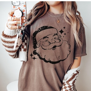 Retro Santa Tee, Santa Tee, Vintage Graphic Tee, Merry Christmas Shirt, Vintage Santa Graphic Tee, Classic Christmas, Matching Family Group