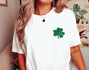Comfort Colors® St Patrick's Day Shamrock Shirt, Irish Shamrock Sweatshirt, st paddy's day shirt, Saint Patricks Day, Teacher St Patricks